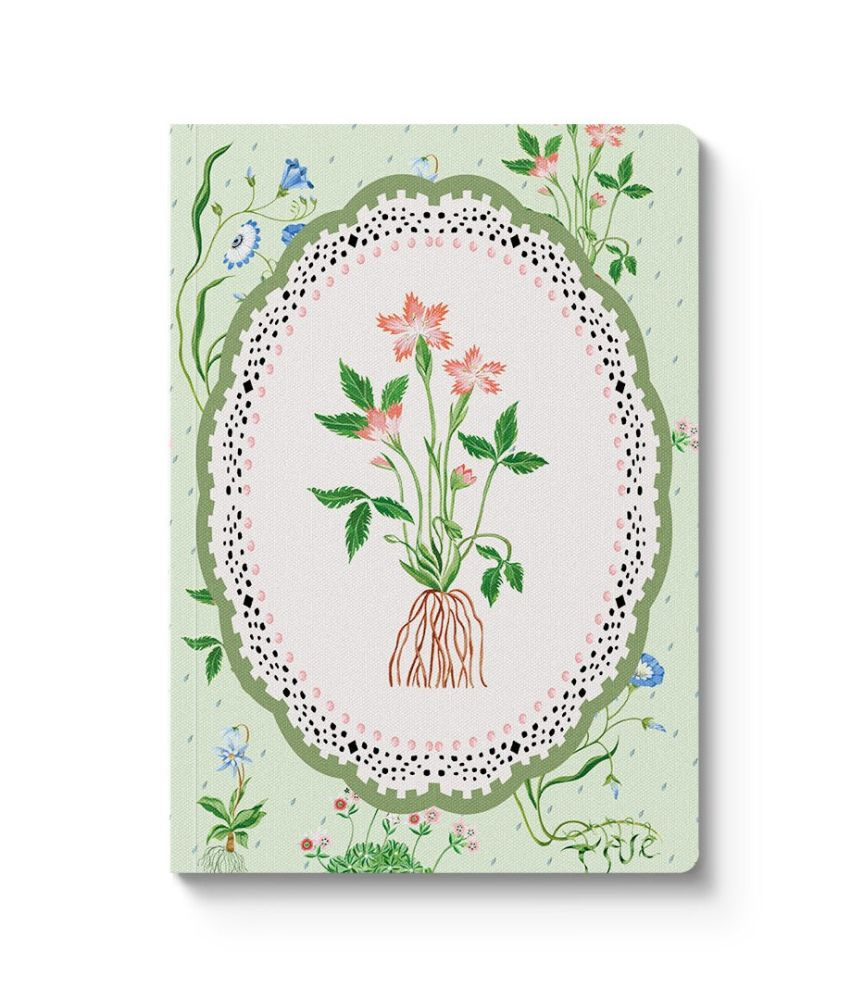 CATH KIDSTON - A6 TEXTURED SOFT COVER NOTEBOOK | GREEN ROOTS VIGNETTE