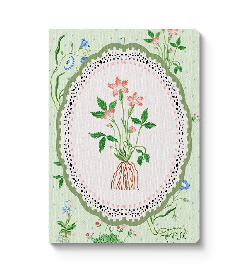 CATH KIDSTON - A6 TEXTURED SOFT COVER NOTEBOOK | GREEN ROOTS VIGNETTE