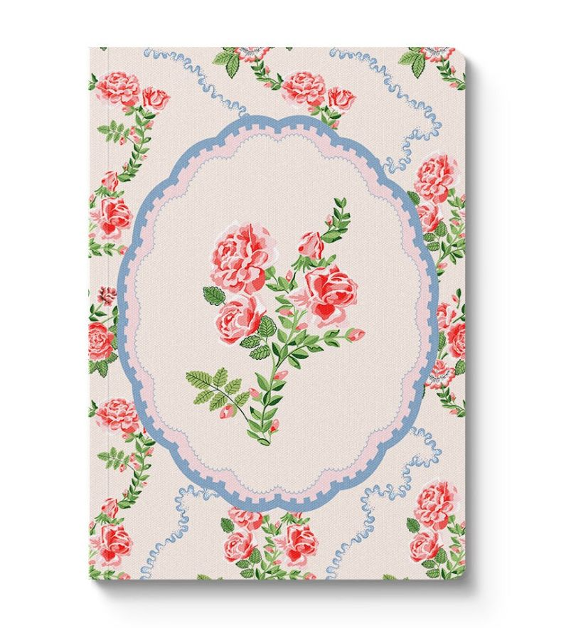 CATH KIDSTON - A6 TEXTURED SOFT COVER NOTEBOOK | ROSE FLUTTER VIGNETTE