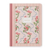 CATH KIDSTON - B6 PREMIUM HARD COVER NOTEBOOK | ROSE FLUTTER STRIPE