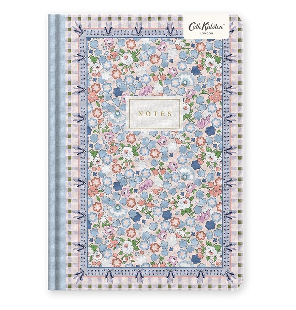 CATH KIDSTON - A5 PREMIUM HARD COVER NOTEBOOK | CREAM DREAMY DITSY CHECK
