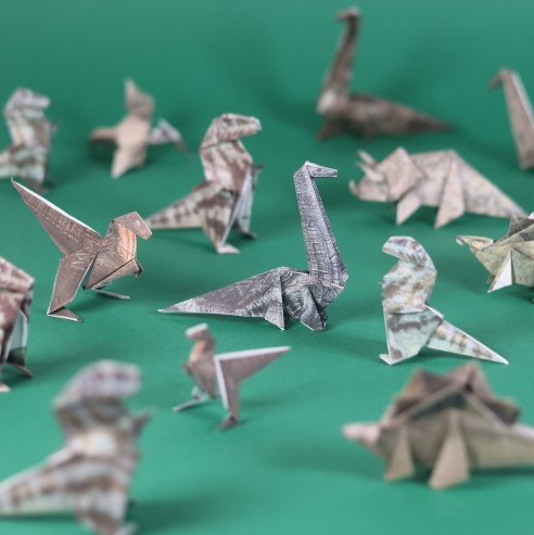 PIKKII - PAPER DINOS | ORIGAMI DINOSAUR CRAFT SET