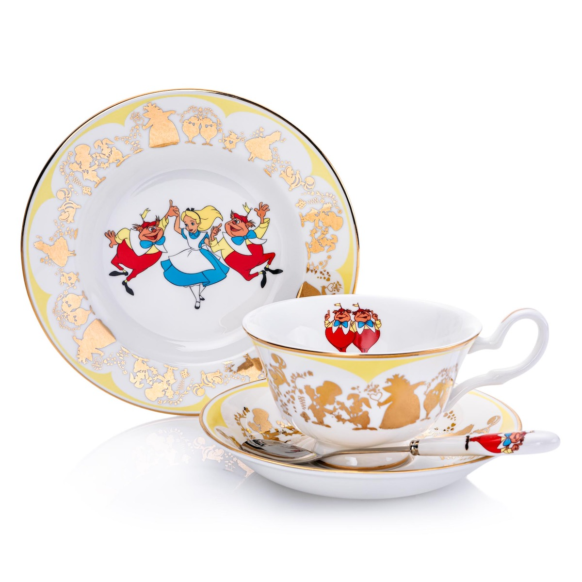 THE ENGLISH LADIES CO - DISNEY PRINCESS | ALICE IN WONDERLAND | TWEEDLEDUM AND TWEEDLEDEE | PLATE