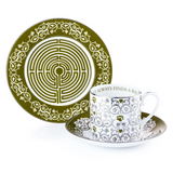 THE ENGLISH LADIES CO - CHARLIE BEARS | LABYRINTH CUP & SAUCER | LOVE ALWAYS FINDS A WAY