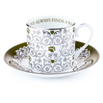 THE ENGLISH LADIES CO - CHARLIE BEARS | LABYRINTH CUP & SAUCER | LOVE ALWAYS FINDS A WAY