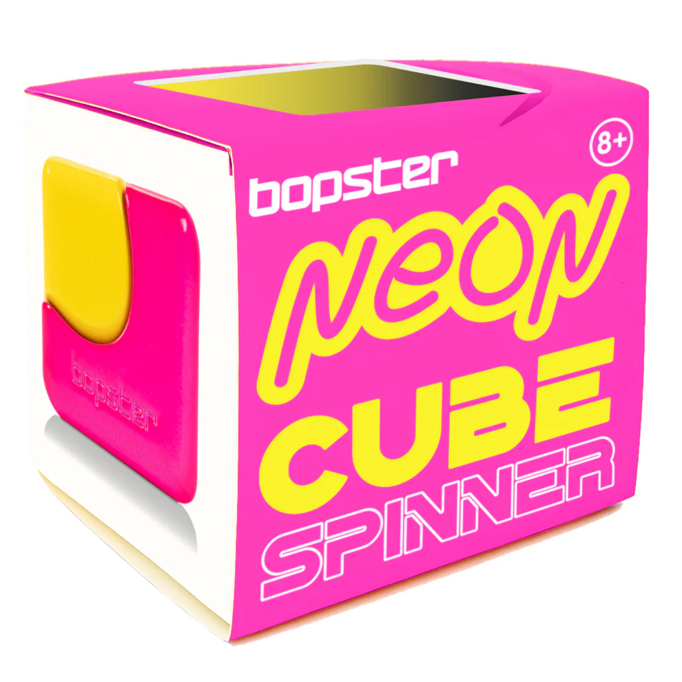 BOPSTER - NEON FIDGET CUBE SPINNER (ASSORTED)