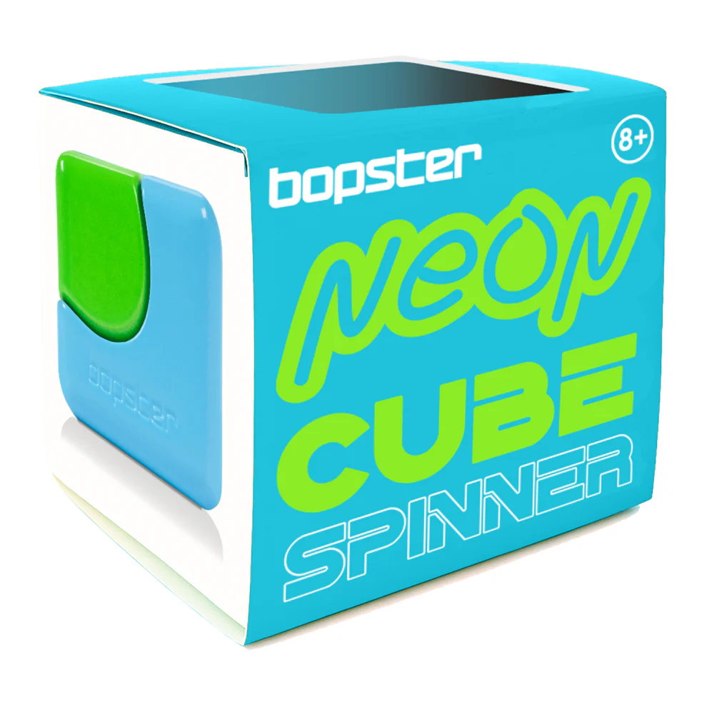 BOPSTER - NEON FIDGET CUBE SPINNER (ASSORTED)