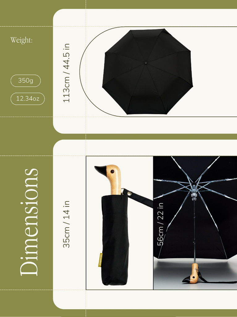 ORIGINAL DUCKHEAD - COMPACT UMBRELLA | BLACK