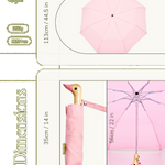 ORIGINAL DUCKHEAD - PINK COMPACT ECO-FRIENDLY WIND RESISTANT UMBRELLA