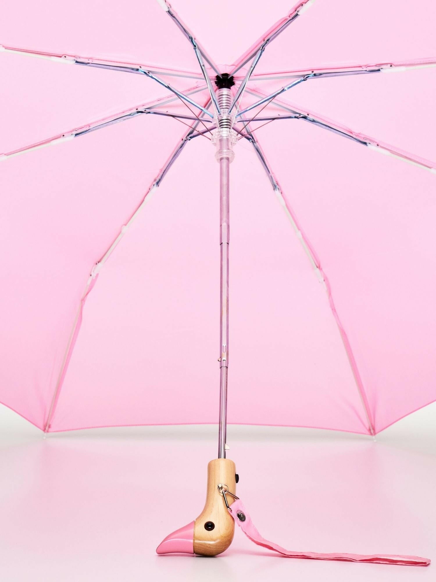 ORIGINAL DUCKHEAD - PINK COMPACT ECO-FRIENDLY WIND RESISTANT UMBRELLA