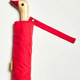 ORIGINAL DUCKHEAD - RED COMPACT ECO-FRIENDLY WIND RESISTANT UMBRELLA