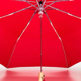 ORIGINAL DUCKHEAD - RED COMPACT ECO-FRIENDLY WIND RESISTANT UMBRELLA