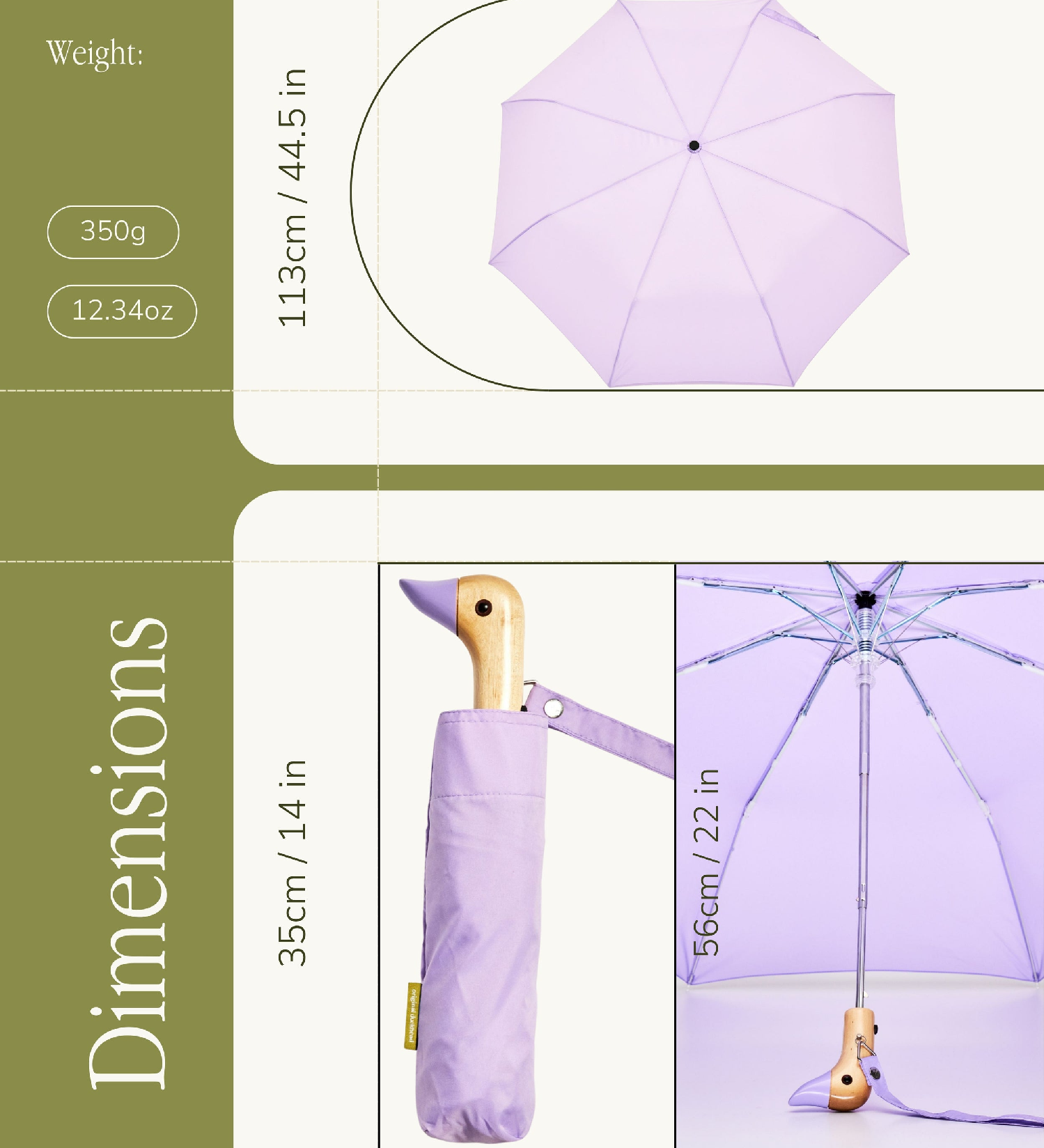 ORIGINAL DUCKHEAD - COMPACT UMBRELLA | LILAC