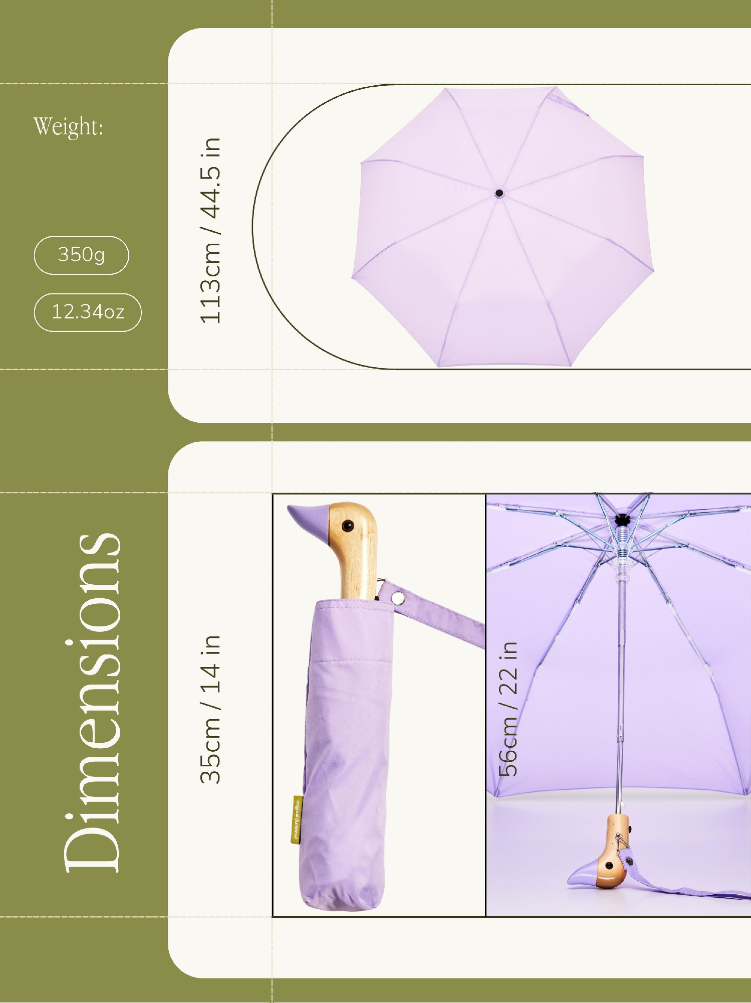 ORIGINAL DUCKHEAD - COMPACT UMBRELLA | LILAC