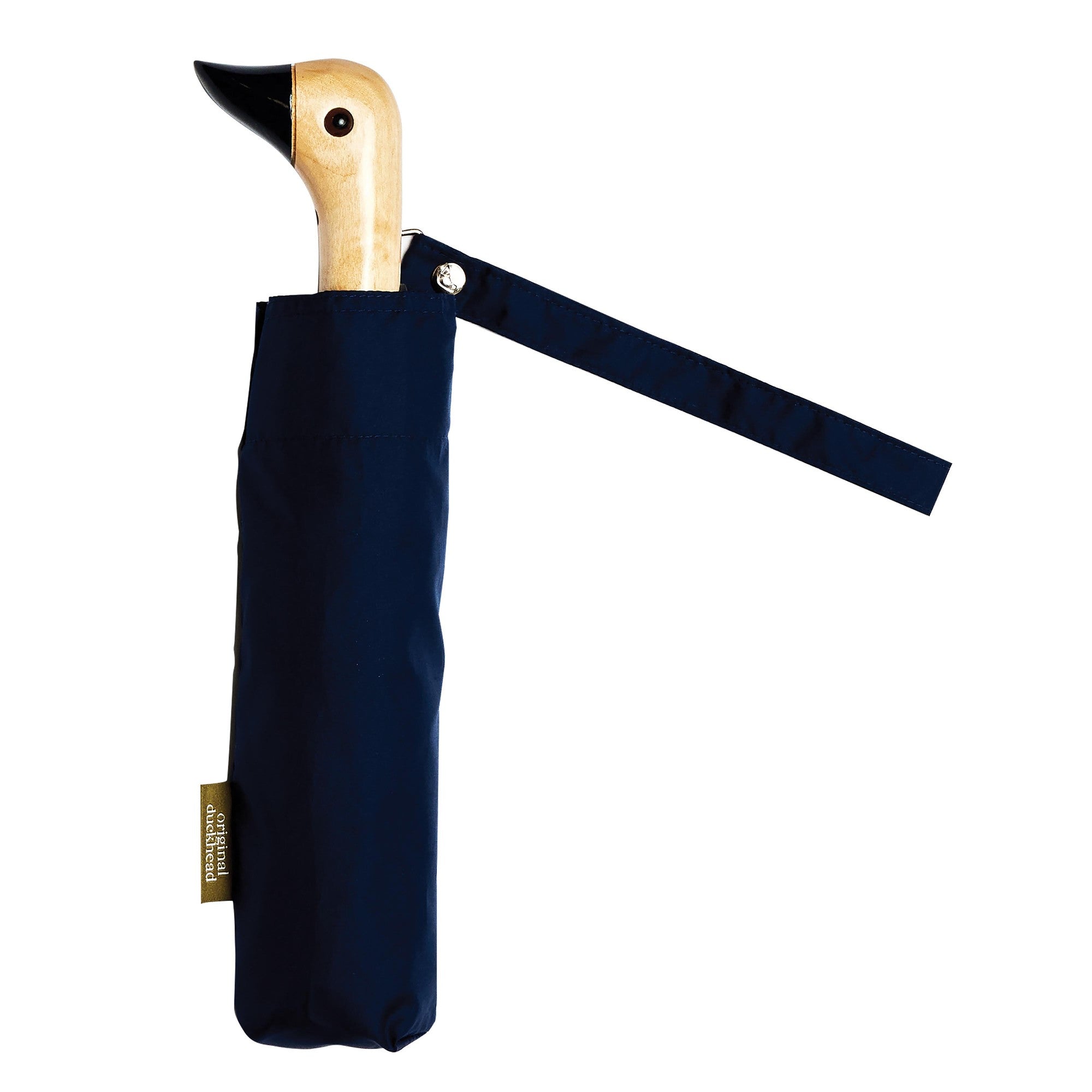 ORIGINAL DUCKHEAD - NAVY COMPACT ECO-FRIENDLY WIND RESISTANT UMBRELLA