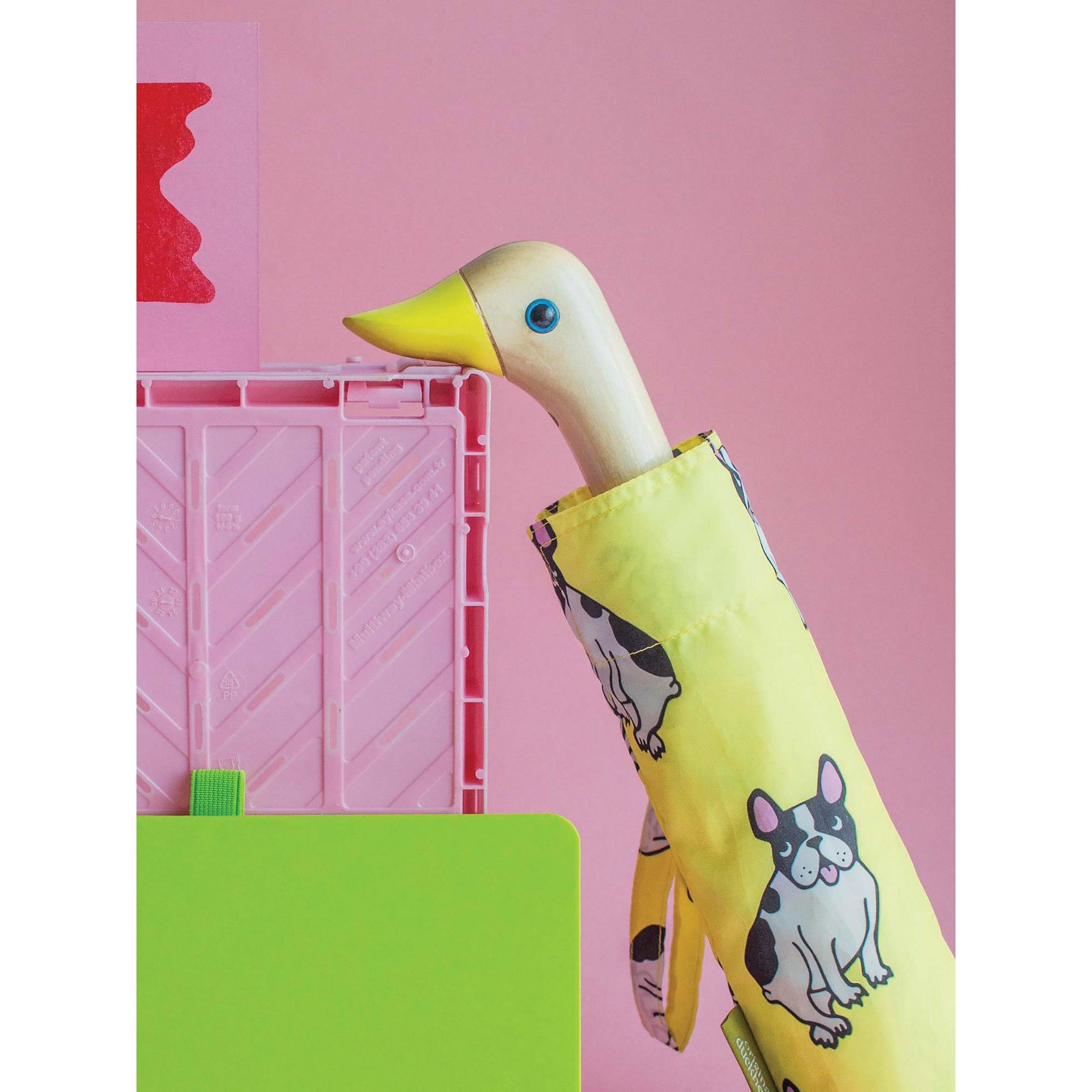 ORIGINAL DUCKHEAD - COMPACT UMBRELLA |  COUCOU SUZETTE BOULEDOGUE YELLOW