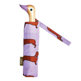 ORIGINAL DUCKHEAD - COMPACT UMBRELLA |  COUCOU SUZETTE DACHSHUND PURPLE