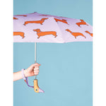 ORIGINAL DUCKHEAD - COMPACT UMBRELLA |  COUCOU SUZETTE DACHSHUND PURPLE