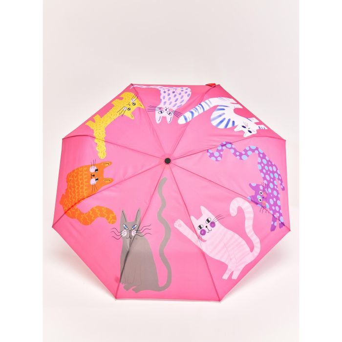 ORIGINAL DUCKHEAD - COMPACT UMBRELLA | FUCHSIA ARTY CATS