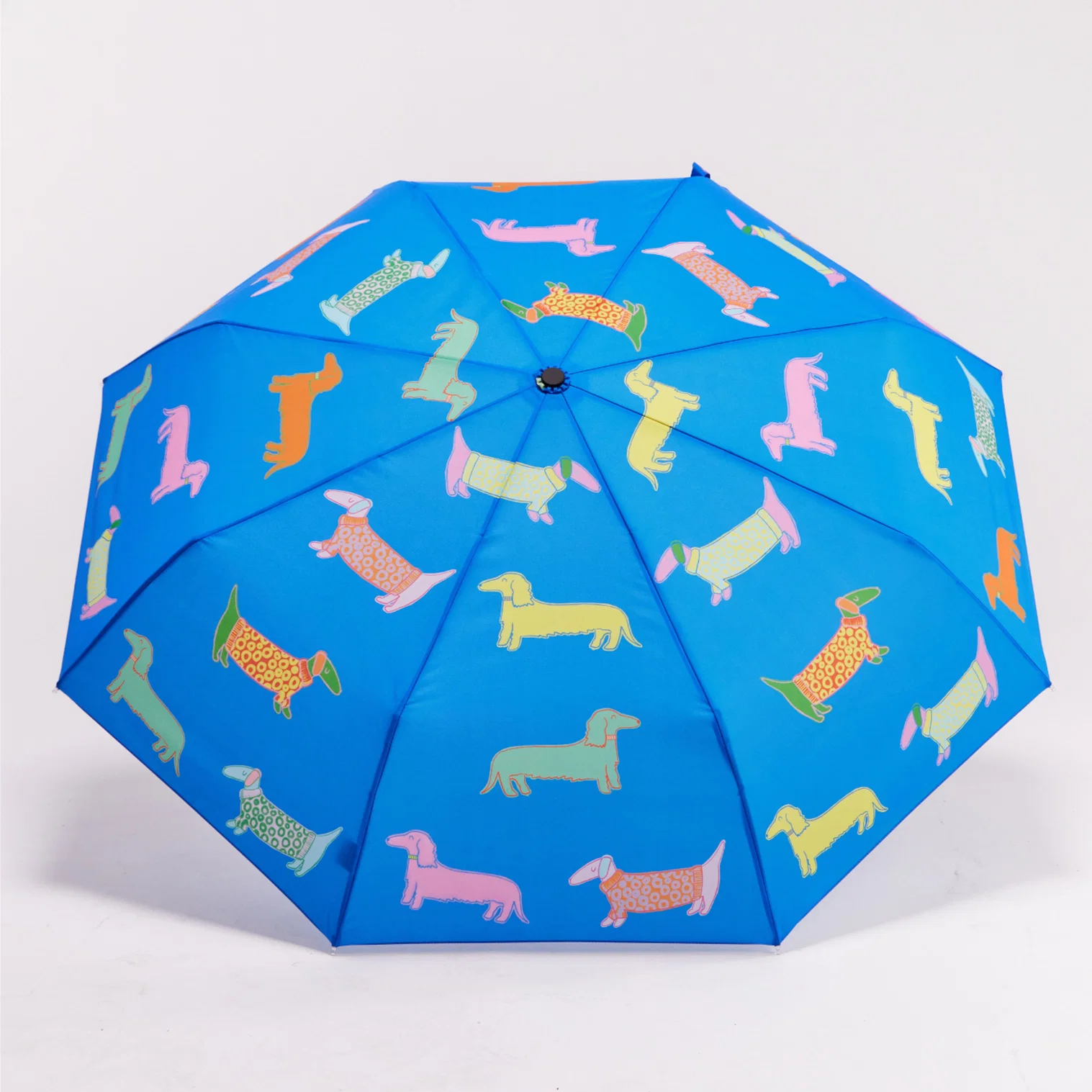 ORIGINAL DUCKHEAD - COMPACT DUCK UMBRELLA | DOGS IN BLUE