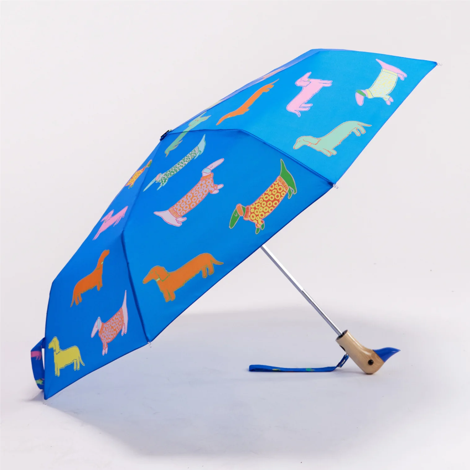 ORIGINAL DUCKHEAD - COMPACT DUCK UMBRELLA | DOGS IN BLUE