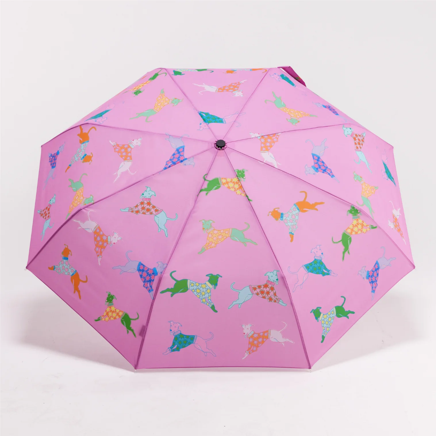 ORIGINAL DUCKHEAD - COMPACT DUCK UMBRELLA | DOGS IN PINK