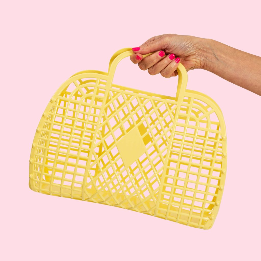 SUNJELLIES - RETRO BASKET | SMALL | YELLOW