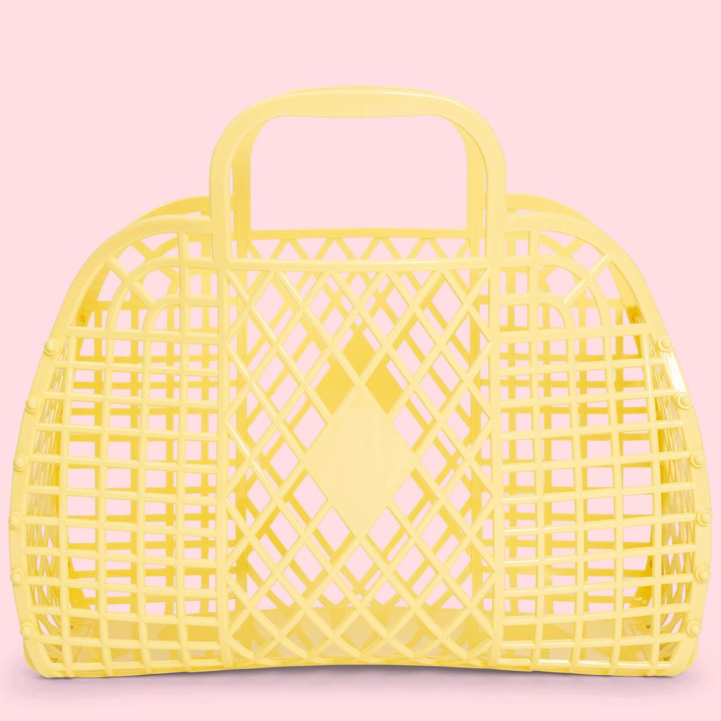 SUNJELLIES - RETRO BASKET | SMALL | YELLOW