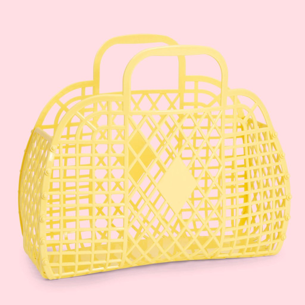 SUNJELLIES - RETRO BASKET | SMALL | YELLOW