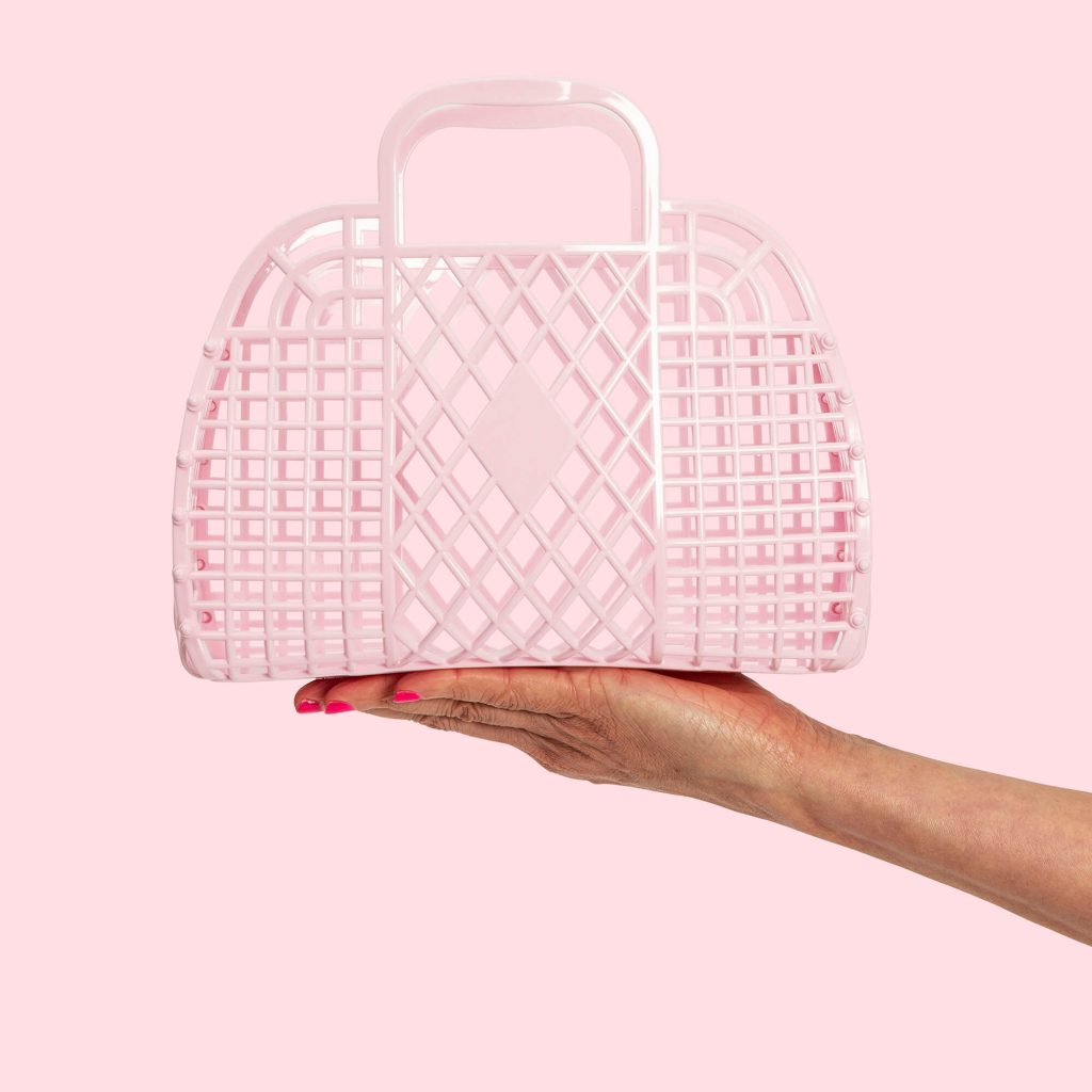 SUNJELLIES - RETRO BASKET | SMALL | PINK