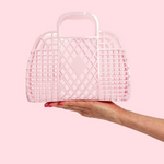 SUNJELLIES - RETRO BASKET | SMALL | PINK