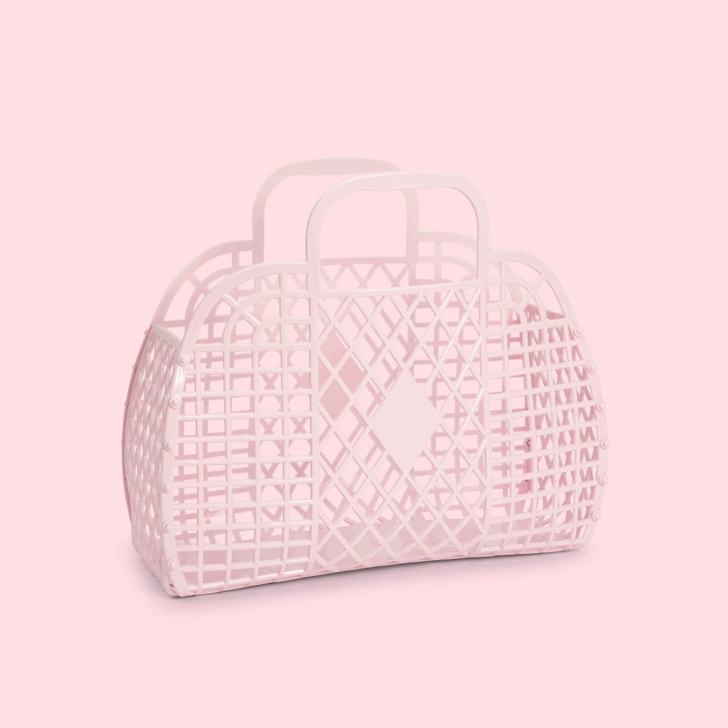 SUNJELLIES - RETRO BASKET | SMALL | PINK