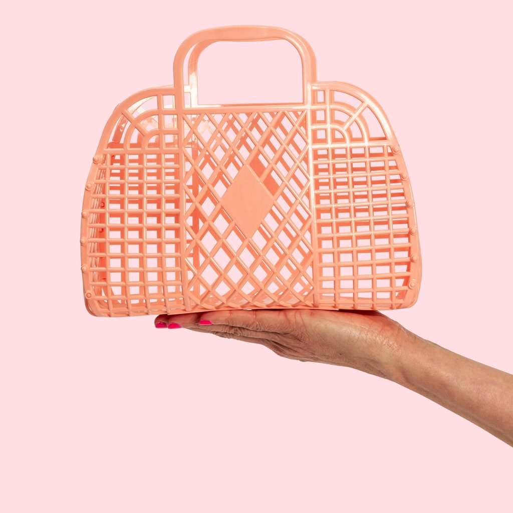 SUNJELLIES - RETRO BASKET | PEACH | SMALL