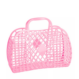 SUNJELLIES - RETRO BASKET | LARGE | BUBBLEGUM PINK 