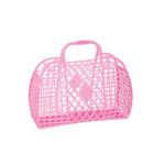 SUNJELLIES - RETRO BASKET | SMALL | NEON PINK