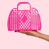 SUNJELLIES - RETRO BASKET | MINI | BERRY PINK