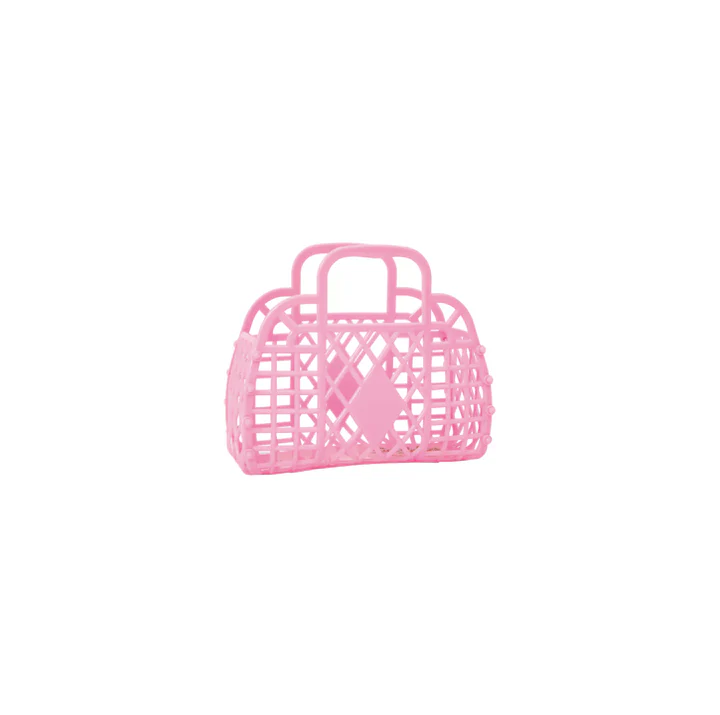 SUNJELLIES - RETRO BASKET | MINI | BUBBLEGUM PINK