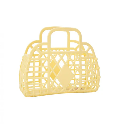 SUNJELLIES - RETRO BASKET | MINI | YELLOW