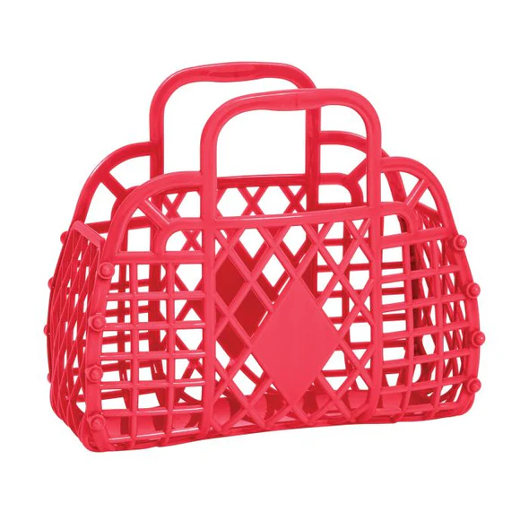 SUNJELLIES - RETRO BASKET | SMALL | CORAL 