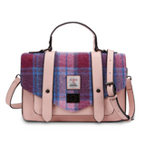ISLANDER - THE LARGE SATCHEL | PINK AND BLUE TARTAN 