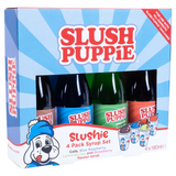 SLUSH PUPPIE -  4 PACK SYRUP | BLUE RASPBERRY, STRAWBERRY, COLA, LEMON & LIME