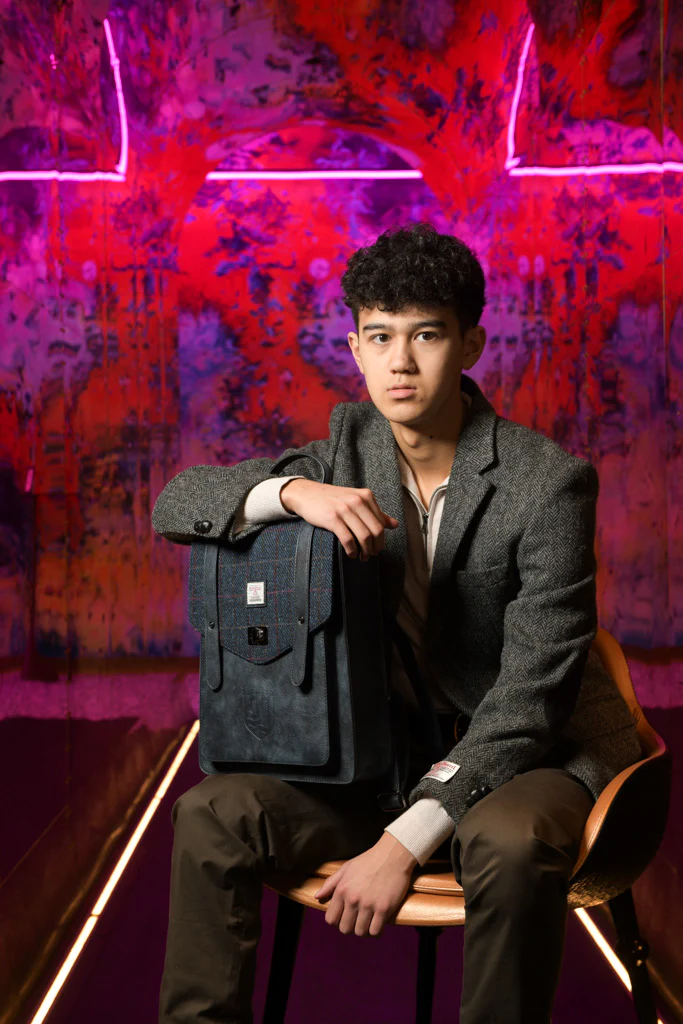 ISLANDER - THE CARLOWAY BACKPACK | PINK & BLUE TARTAN