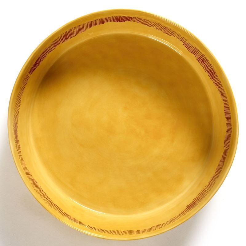 OTTOLENGHI - SALAD BOWL YELLOW WITH RED STRIPES FEAST