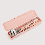 The Somewhere Co Cutlery Kit Silver & Blush
