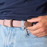 BILLYBELT Solid Elastic Braided Belt Old Pink