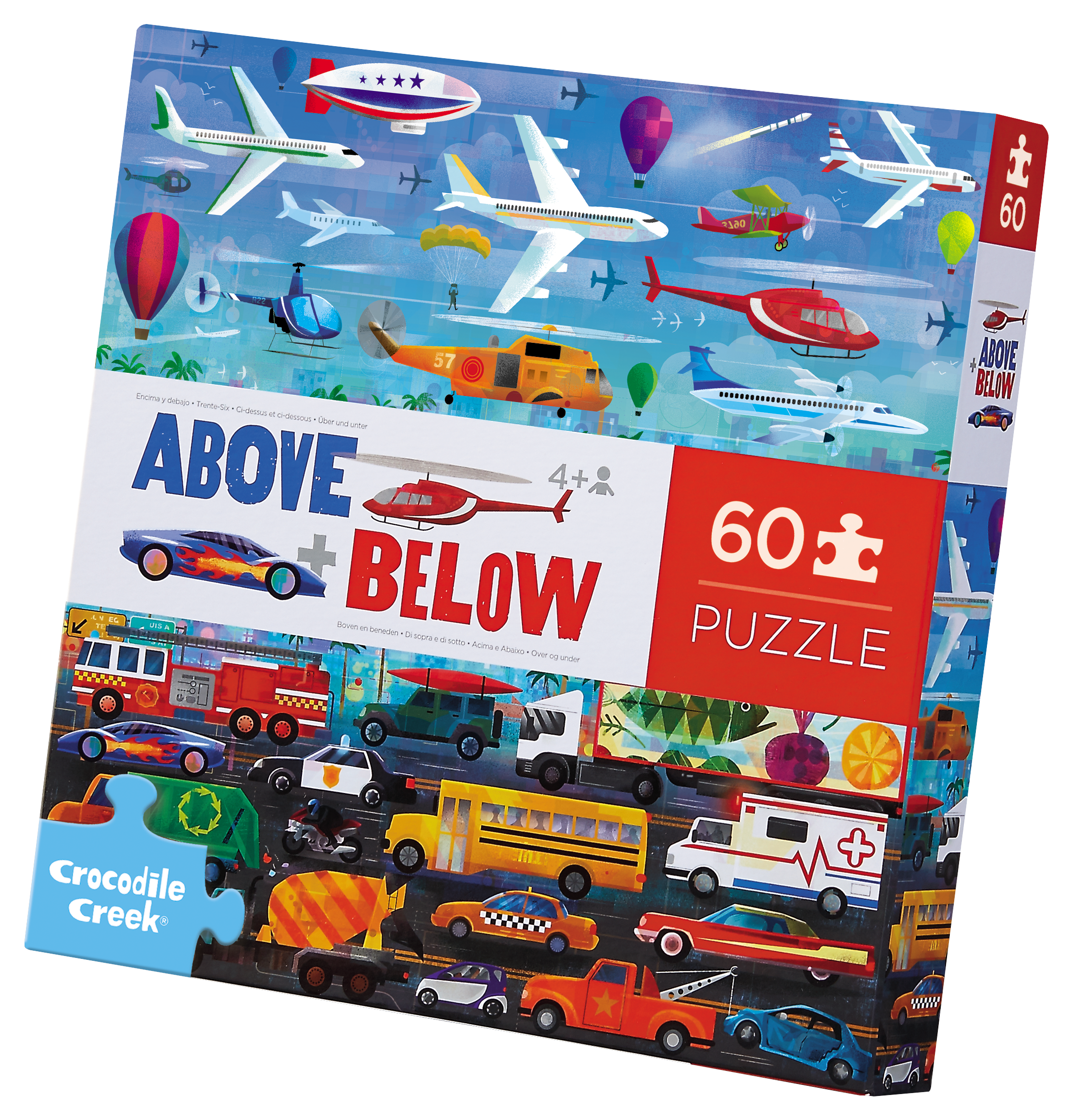 CROCODILE CREEK - ABOVE & BELOW PUZZLE 60 PC | THINGS THAT GO