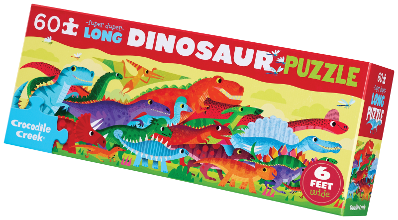 CROCODILE CREEK - SUPER DUPER LONG PUZZLE 60 PC | DINO WORLD