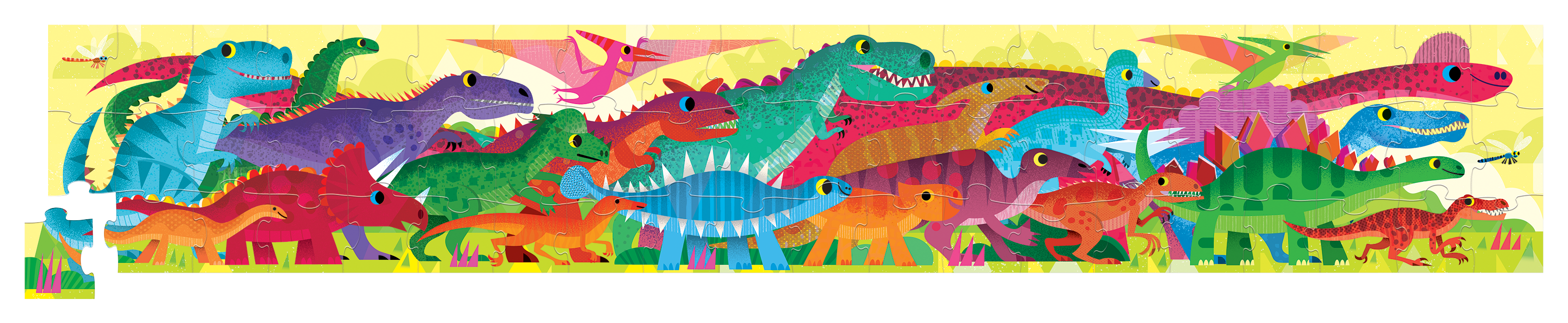 CROCODILE CREEK - SUPER DUPER LONG PUZZLE 60 PC | DINO WORLD