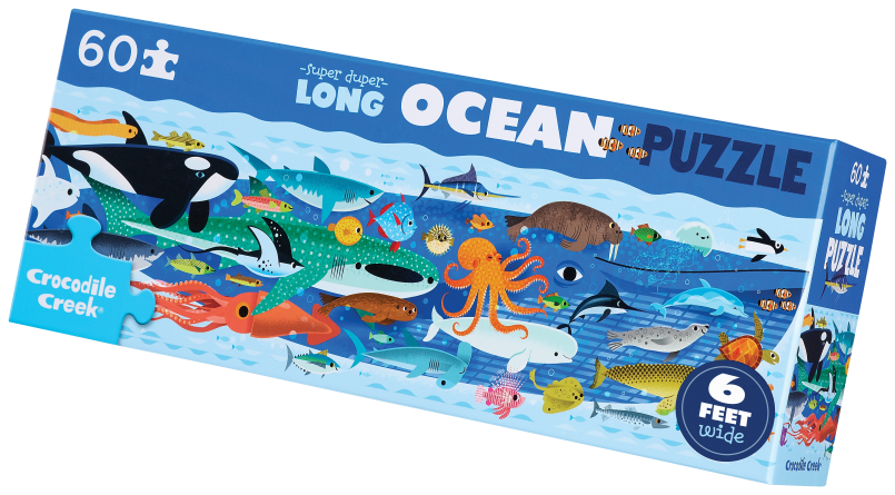 CROCODILE CREEK - SUPER DUPER LONG PUZZLE 60 PC | OCEAN