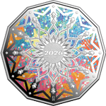 Royal Australian Mint 2026 50c Coloured Silver Proof Coin, Colours of Christmas